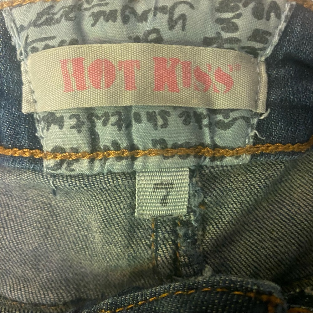 Hot Kiss Distressed Blue Jean Shorts GUC 7 - Picture 3 of 6